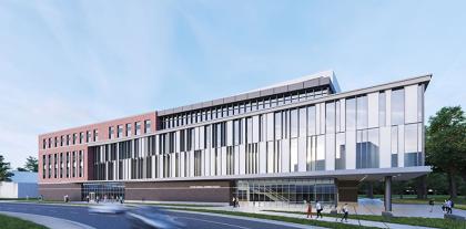 A conceptual rendering of Purdue’s Clinical Education Building. (Image provided) 