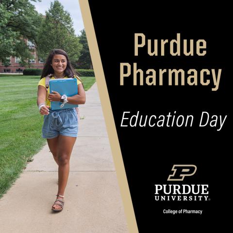 Purdue student walking on campus